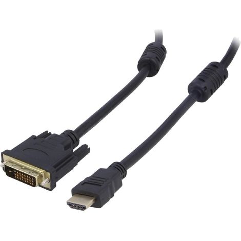 Cable HDMI 1.4 male DVI-D male 1.8m noir