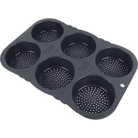 wiederverwendbare, zusammenklappbare Hamburgerbrötchenformen, hitzebeständig von -40 °F bis +446 °F zum Backen in der Küche (1/5)