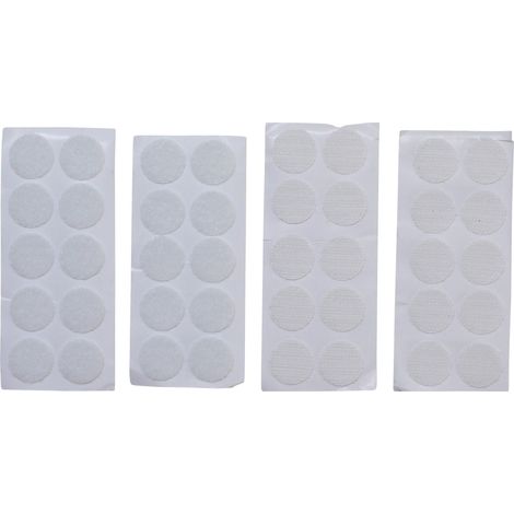 BGS Points auto-agrippants autocollants blanc 40 pièces (1/2)