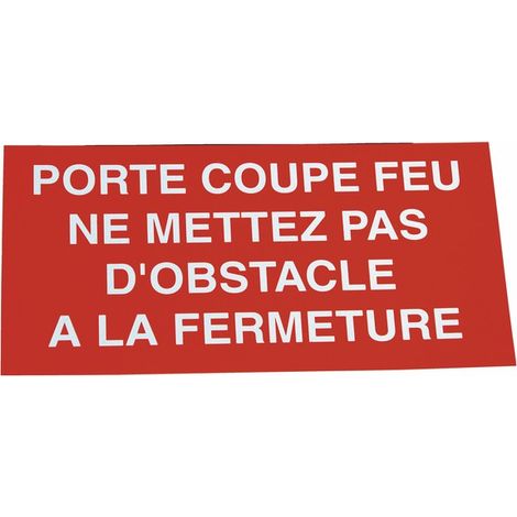 Étiquette rigide porte coupe-feu - DIFF