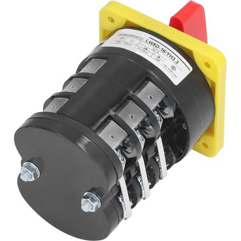BERM Interrupteur commutateur universel rotatif 2 positions sélecteur industrielle 16A AC380V matière PC alliage argent cuivre (1/5)