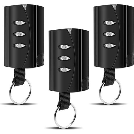 Juego de 3 mandos a distancia para puertas de garaje, 433,92 MHz, controles de clonación automática compatibles con Pujol Vario Black, Mars y Ocean, mando a distancia universal de 3 canales fácil de p (1/5)