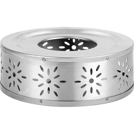 Chauffe-théière en Acier Inoxydable - Chauffe-théière en Acier Inoxydable avec Support pour Bougie Chauffe-Plat - Fonction chauffante - adapté pour Une Utilisation à la Maison et au Bureau (1/5)