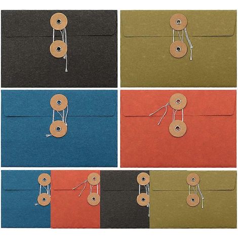 Lot de 8 pochettes vintage en papier, pochettes de classement pratiques, enveloppes créatives pour cartes postales-17X11.5CM