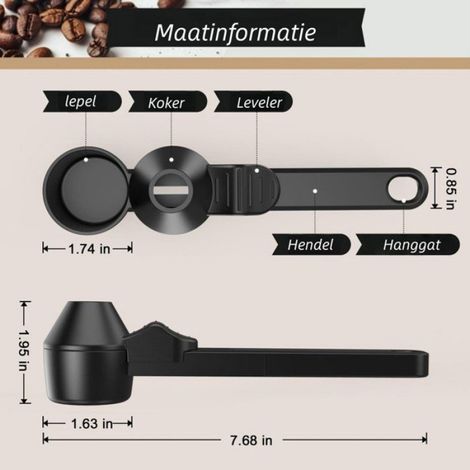 Cuillère à café 2 pièces - Cuillère à café avec manche long et poignée coulissante, grande capacité, cuillère ronde Femeo (1/5)