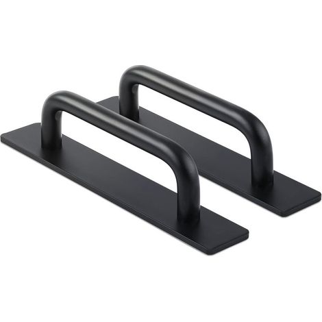 Poignée de porte autocollante de 148 mm, lot de 2 poignées de porte autocollantes noir mat pour tiroirs de placards de cuisine (noir mat) (1/5)