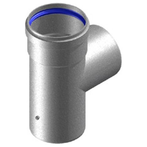 Tee in alluminio pressofuso l 186 mm d80 m-m-f per intubamento canne fumarie (1/3)