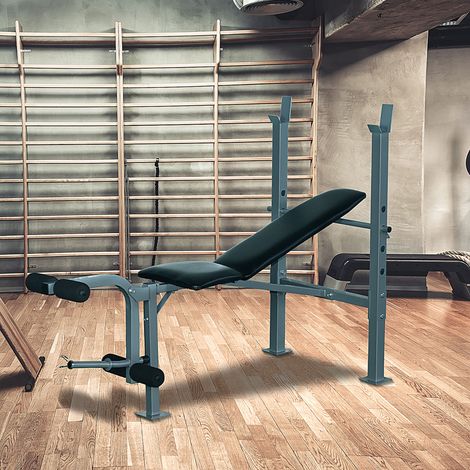 Banc poids réglable 200 kg multifonction dossier charge 165x68x114 cm