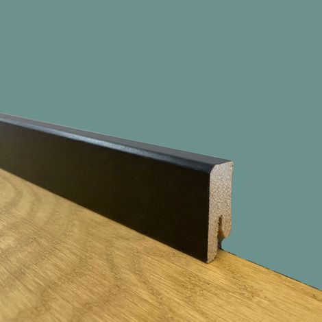 BATTISCOPA ZOCCOLINO SQUADRATO BASSO in FIBRA DI LEGNO 40X15 NERO (Prezzo al Metro) (prezzo al metro)