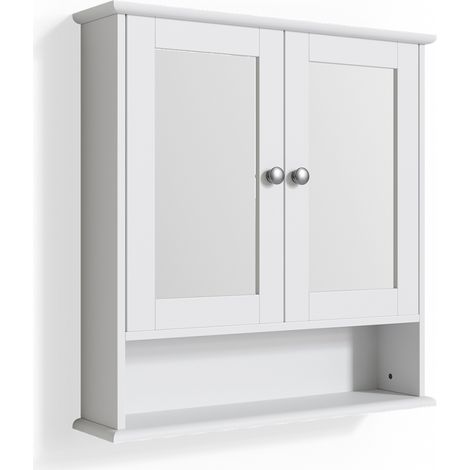 Armario con espejo para baño Bianco, Blanco, 56 x 58 cm, Vicco (1/5)
