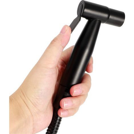 Kit de rociador de bidé de acero inoxidable para inodoro con conexión G1/2, modelo negro (estilo A) (1/5)