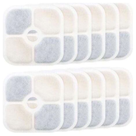 Filtres de fontaine à eau 12 pièces - pour Catit PIXI 43717 - Filtre à charbon actif - Haute qualité - Purifiant - Recharge - Filtres de fontaine pour animaux de compagnie - Rectangle - Fontaine pour (1/4)