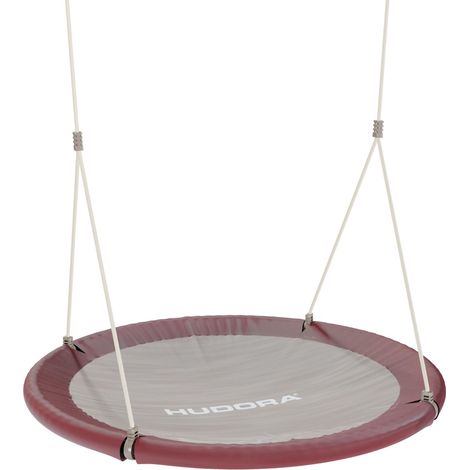 HUDORA Altalena a nido Lounge amber, Altalena nido con altezza regolabile e diametro da 110cm per carico fino a 150kg, Altalena con seduta chiusa, Altalena familiare per interni ed esterni (1/5)