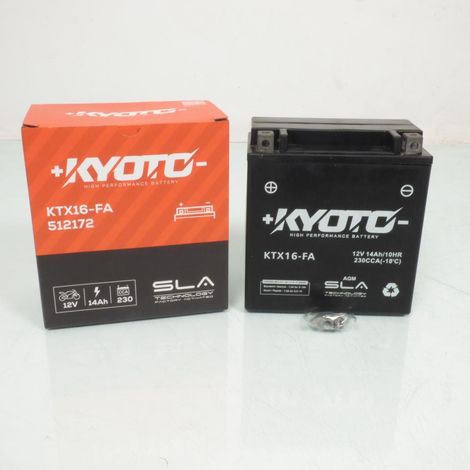 Batterie SLA Kyoto pour Moto BMW 1600 K Gtl 2016 à 2020 YTX16-BS (1/4)