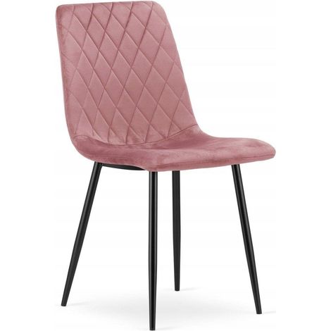 Leobert TURIN sedia in velluto rosa elegante e confortevole