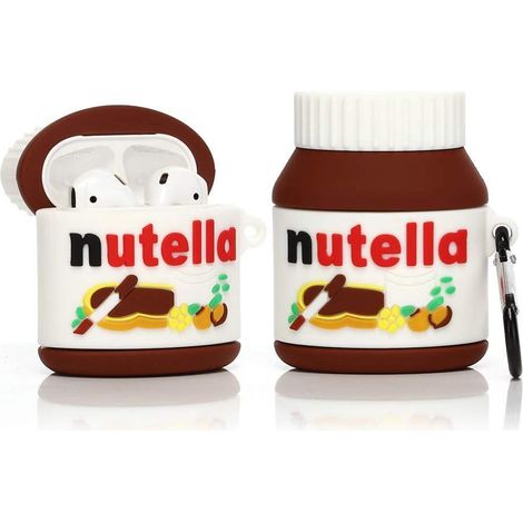 Coque Silicone AirPods 1 & 2, Housse Rigolote 3D Boisson en Canette, Protectrice Anti-Choc, Série Dessin Animé, Sauce Chocolat, Étui Doux et Mignon (1/5)