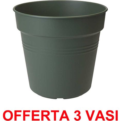 ELHO OFFERTA 3 VASO GREEN BASICS GROWPOT 21CM VERDE