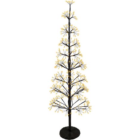 Árbol micro led luz cálida, uso exterior, función fija y parpadeante, 448 leds, ø45 x 120 cm
