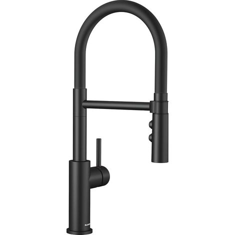 Kitchen Faucet, Stainless Steel Kitchen Faucet, High Pressure Swivel Sink Faucet - Black (1/4)