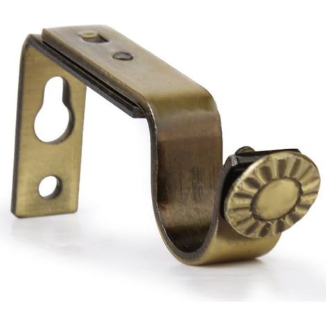 Support de Tringle à Rideaux 22mm Lot de 2 en Fer Galvanisé (1/5)