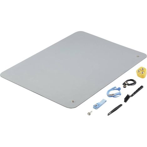 TRU COMPONENTS TC-12494244 Kit tappeti ESD Grigio (L x L x A) 650 x 500 x 2 mm 1 KIT (1/4)