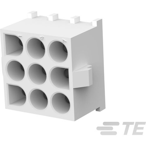 TE Connectivity Buchsengehäuse-Platine MATE-N-LOK Polzahl Gesamt 9 Rastermaß: 6.35 mm 643426-1 1 St. (1/5)