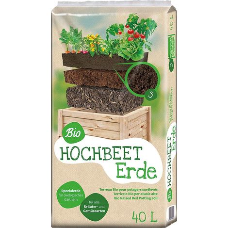 Floragard Uni Bio Hochbeet Erde Hochbeeterde Gemüseerde 40 L (1/3)