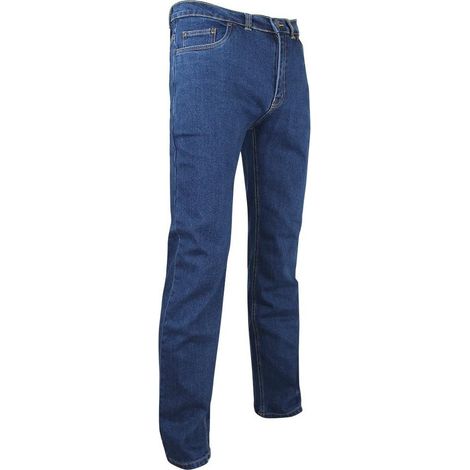 LMA – Jean extensible bleu denim – Taille 58 – 98 % coton, 2 % élasthanne – Coupe western confortable pour artisans (1/5)