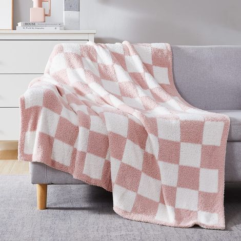Couverture à Carreaux, Douce, Confortable, Moelleuse et Chaude, Faite à la Main – Couverture légère pour canapé, Chaise, lit, Camping, Pique-Nique, Voyage, Cadeau d'anniversaire pour Femme (1/5)