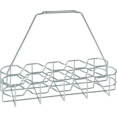 Porte-verres pour 10 verres en métal galvanisé robuste - Dimensions 400x165x290 mm - Transport sécurisé pour bars, restaurants et événements professionnels (1/3)