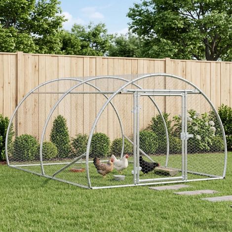 vidaXL Poulailler Argenté 200 x 150 x 100 cm Acier galvanisé (1/5)