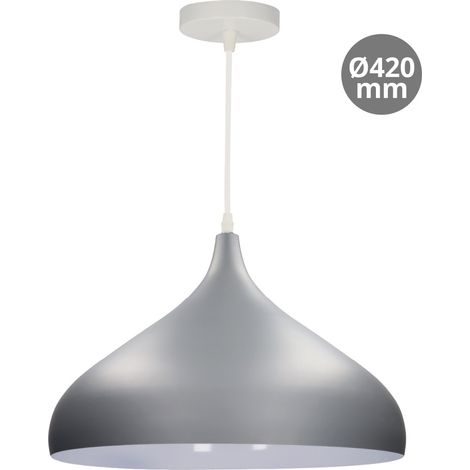 Lámpara de techo colgante serie "Nola" E27 (40W máximo 230V) IP20 Ø42cm color gris (1/5)