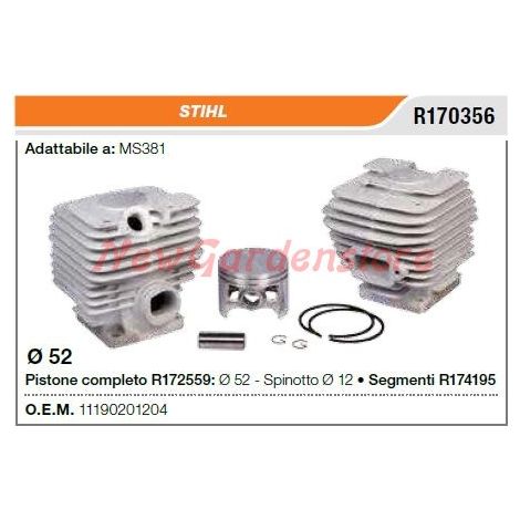 Segmento cilindro pistón motosierra STIHL MS381 R170356