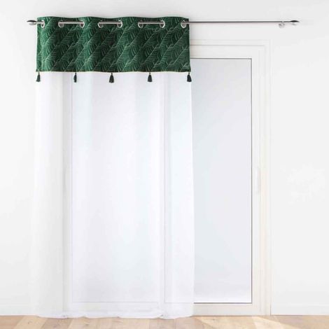 Rideau Voilage à Œillets "Palmina" 140x240cm Vert (1/4)