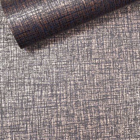Arthouse Kashmir Texture Navy Metallic Antique Gold Wallpaper (1/2)