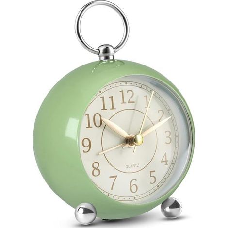 Horloge de chevet silencieuse, fonctionne à piles, sans tic-tac, horloge de bureau, réveil analogique pour chambre à coucher,b023 (1/4)