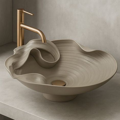 LAVABO SOBRE ENCIMERA REA HM-12 BEIGE (1/5)