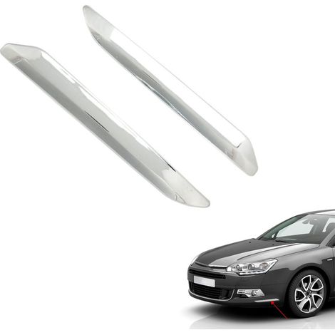Ej.Life Lot de 2 Bandes Pare-Chocs Chrome Citroën C5 X7 (2007-2015) - Anti-Rayures - Design Argenté (1/6)