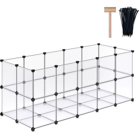 Cages pour cochons d'Inde, Parc pour Chiots, Parc pour Petits Animaux pour Lapin, Lapin, Furet, hérisson, Bricolage, étendu, Portable, clôture d'exercice, 155,5 x 63,1 x 63,1 cm (1/5)