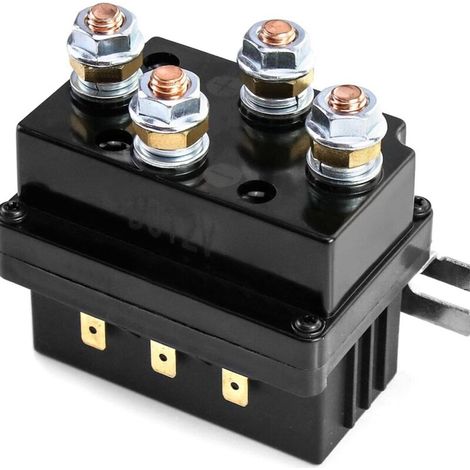 Relais de treuil 12 V 500 A, électrovanne pour treuils automobiles 8000 lb-17000 lb pour VTT/SSV. Relais de treuil haute intensité 12 V 500 A applicable aux treuils de VTT/SSV de 8000 à 17000 lb.