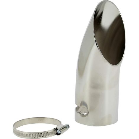 Sortie echappement coude en aluminium D.40-60 - 17cm