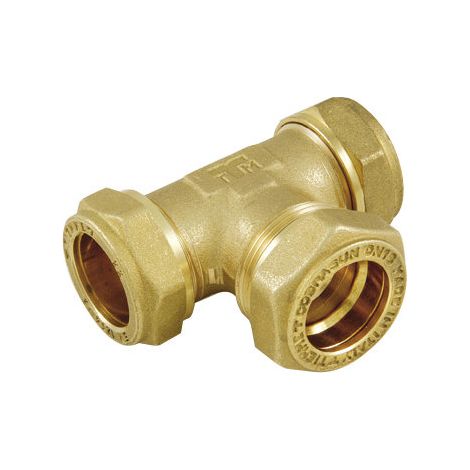 RACCORDO A T RAME-INOX-RAME- 22(Cu) x DN 16 x 22 (Cu)- TIEMM- pezzi 1