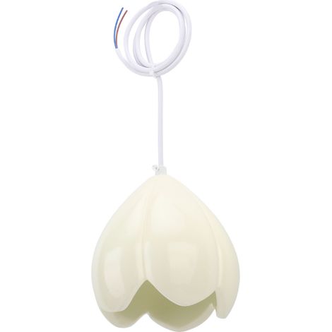 Suspension bourgeon de fleur moderne en résine et fer forgé - petite lampe pendante pour salon, îlot cuisine, salle à manger (1/5)