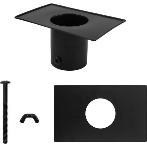 Adaptateur de gouttière pour chaîne de pluie, adaptateur métallique avec boulon, revêtement en poudre noir antirouille, installateur de gouttière pour chaîne de pluie