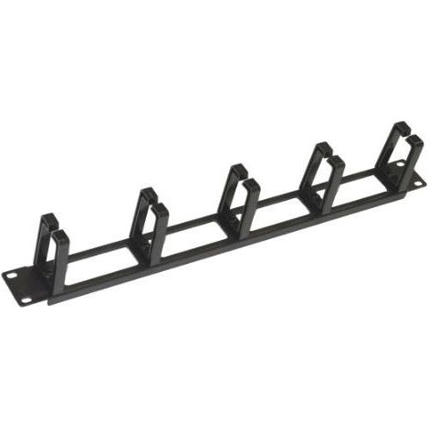 Listello Guida Cavi Forato per Armadi con 5 Ganci, 19", Nero (1/2)