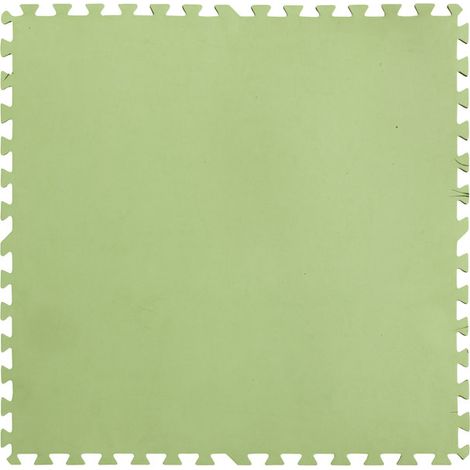 GRE – Lot de 9 dalles de protection de sol pour piscine 81 x 81 cm – Épaisseur 4,5 mm – En éthylène-acétate de vinyle (EVA) – Couleur verte (1/10)