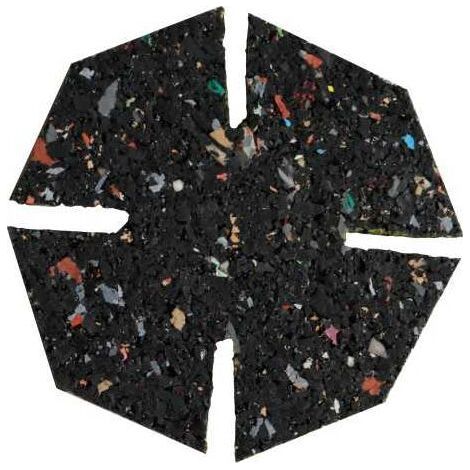 PLOT RÉGLABLE DE 60 À 138 MM POUR TERRASSE BOIS ET COMPOSITE - Coloris - Noir, Surface couverte en m² - 0.09 (1/5)