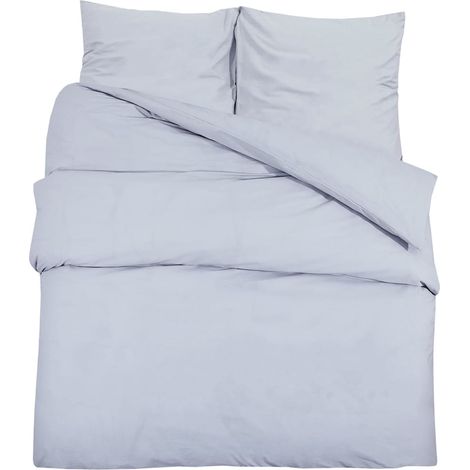 vidaXL Bettbezugset Grau 220x240 cm Microfaser leicht