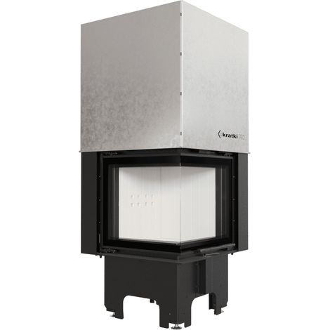 Kamineinsatz aus Stahl KRATKI VNL 480/480 8 kW Ø 200 mit Schiebetür (1/5)