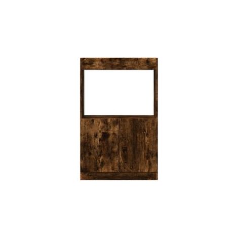 Petite étagère en bois L63xH100xP33 – Collection Bibla-Marron fumé (1/5)
